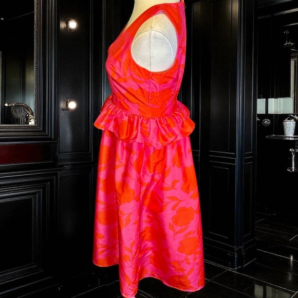 NWT Kate Spade for Target ‘Women’s Classic Rose Peplum Midi Dress’ in “Pink/Red” - Picture 9 of 16